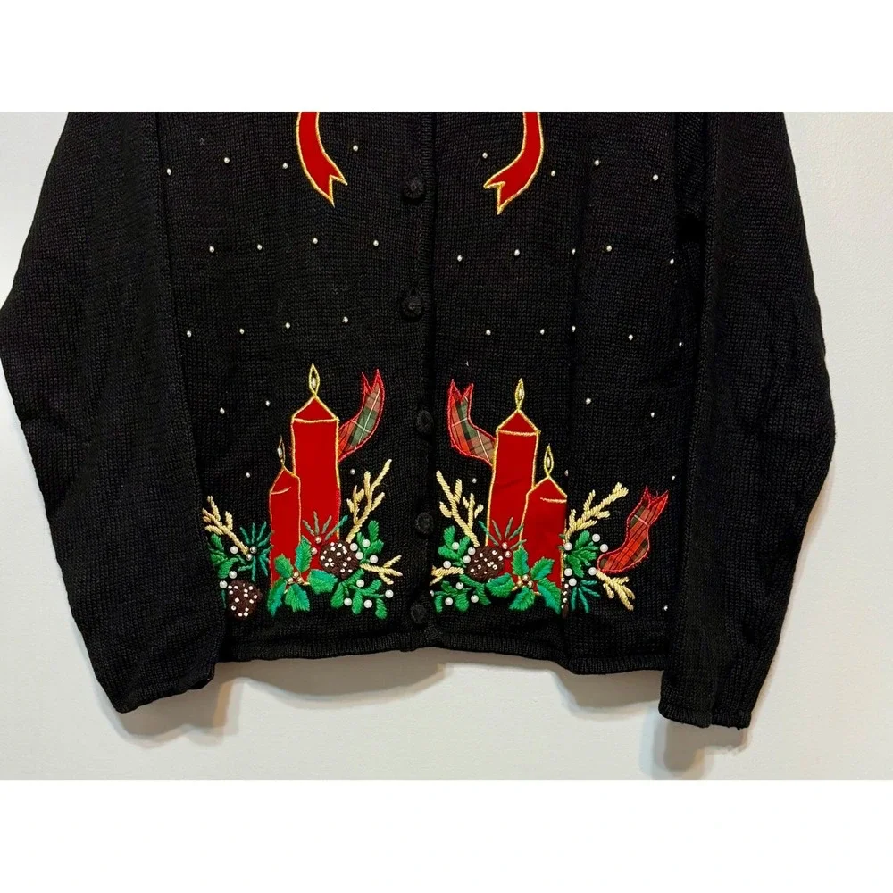 Victoria Jones Holidaycore Festive Cardigan Women Size Large Coquette Christmas